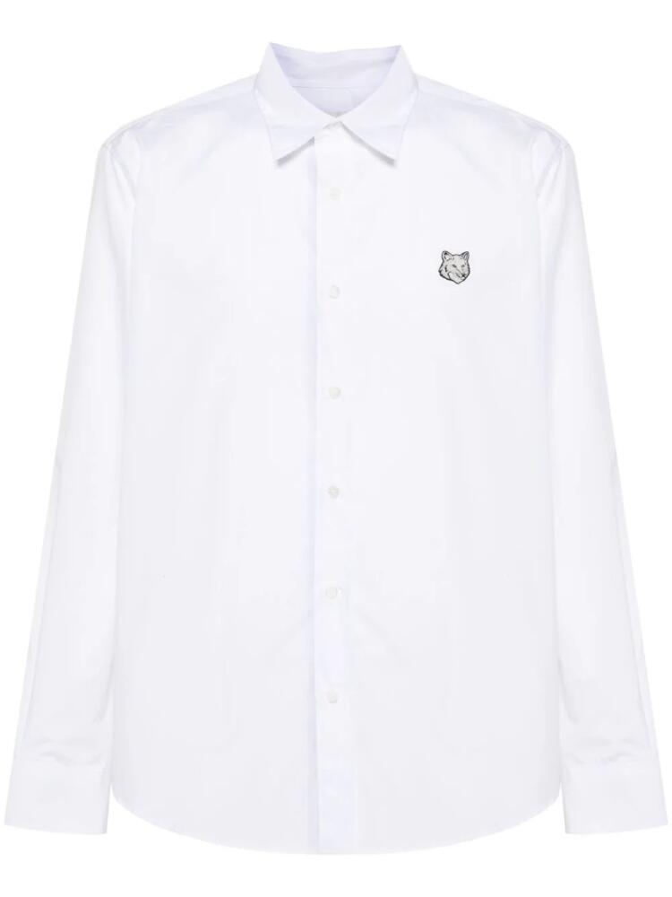 Maison Kitsuné Fox-patch cotton shirt - White Cover