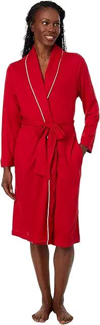 N by Natori Cozy Knit Oasis Robe (Brocade Red) Women's Robe Cover