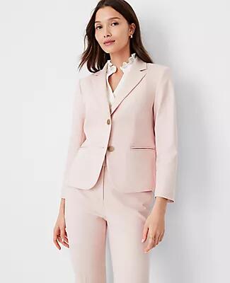 Ann Taylor The Cropped Two Button Blazer in Stretch Cotton Cover