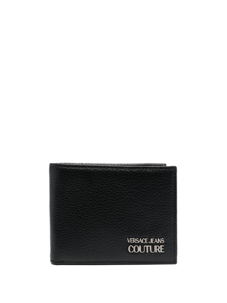 Versace Jeans Couture logo-plaque leather wallet - Black Cover