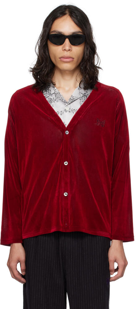 NEEDLES Red Embroidered Cardigan Cover