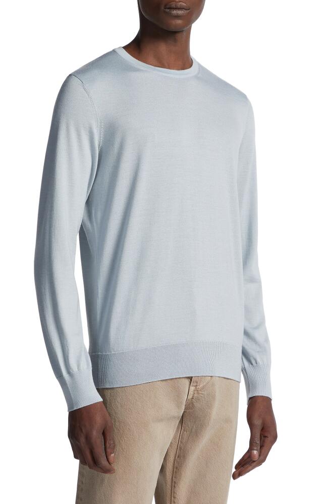 ZEGNA Casheta Cashmere & Silk Sweater in Glacier Blue Cover