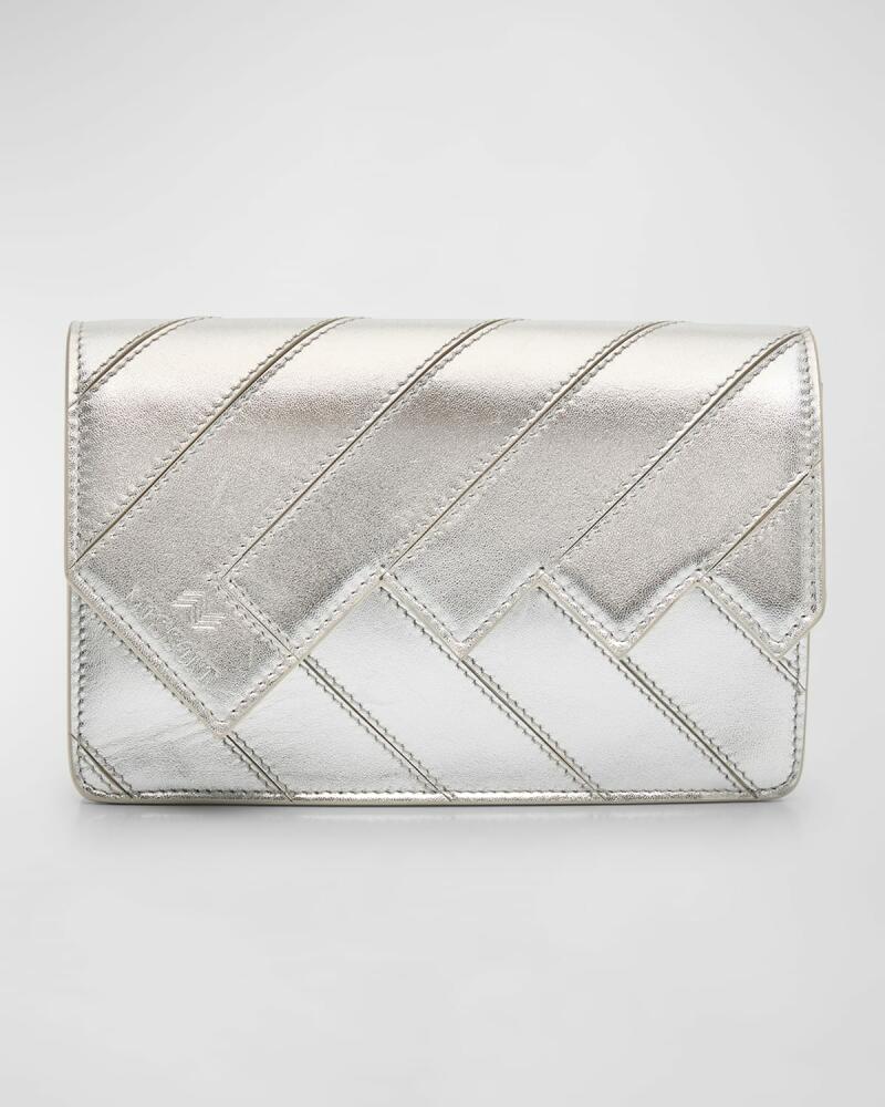 Missoni Wave Metallic Leather Wallet on Chain Cover