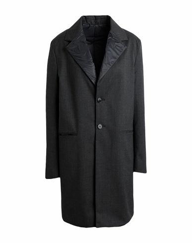 Karl Lagerfeld Cara Loves Karl Woman Coat Steel grey Recycled polyester, Wool, Elastane Cover