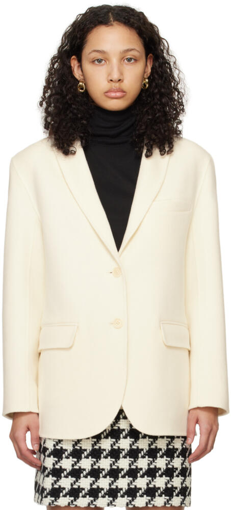 ANINE BING White Quinn Blazer Cover