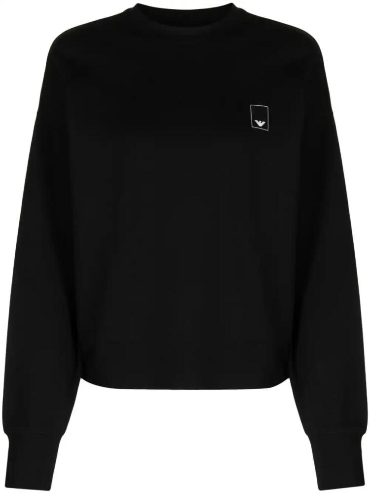 Emporio Armani logo-appliqué sweatshirt - Black Cover