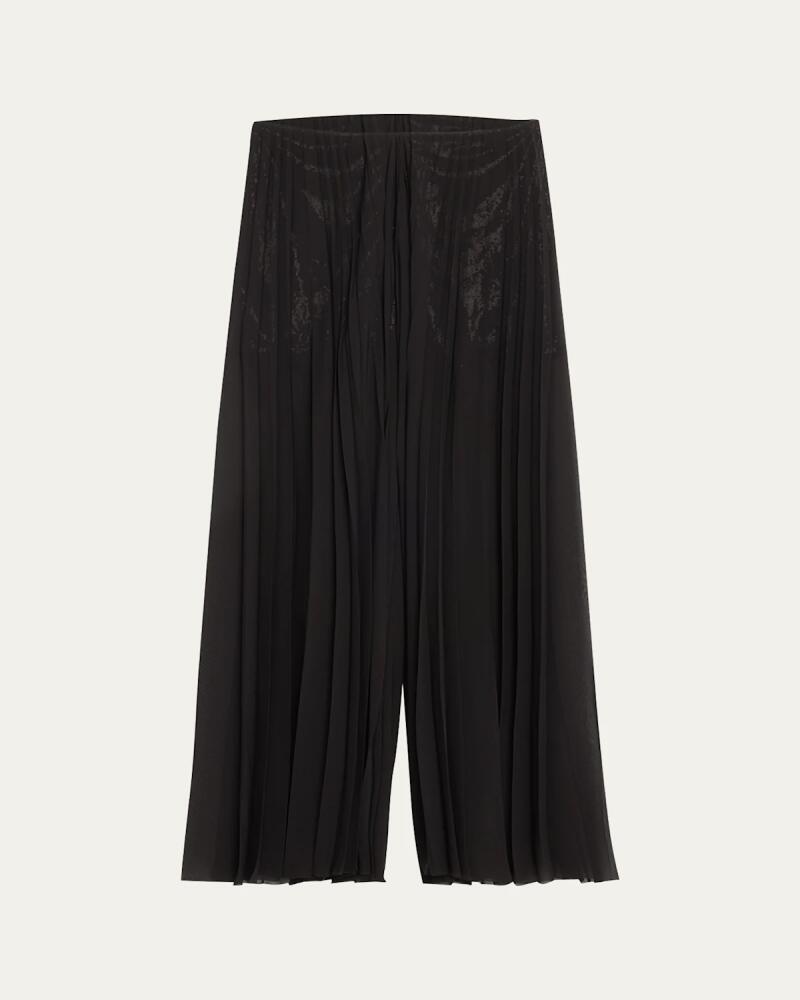 Ralph Lauren Collection Mallorie Pleated Chiffon Pants Cover