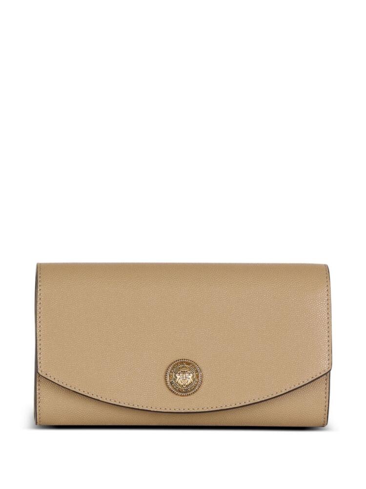 Balmain Emblème leather clutch bag - Brown Cover