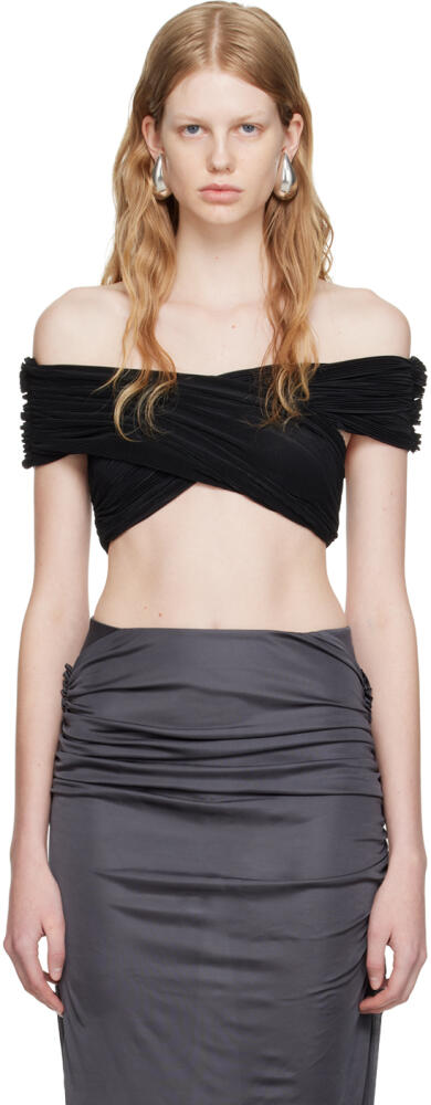 Atlein Black Pleated Camisole Cover