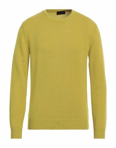 Roberto Collina Man Sweater Acid green Merino Wool, Cashmere Cover