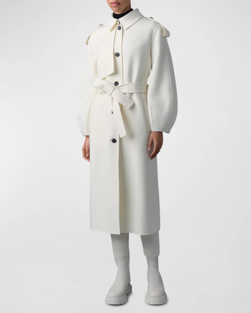 Mackage Ceyla Belted Handmade Double-Face Virgin Wool Coat Cover