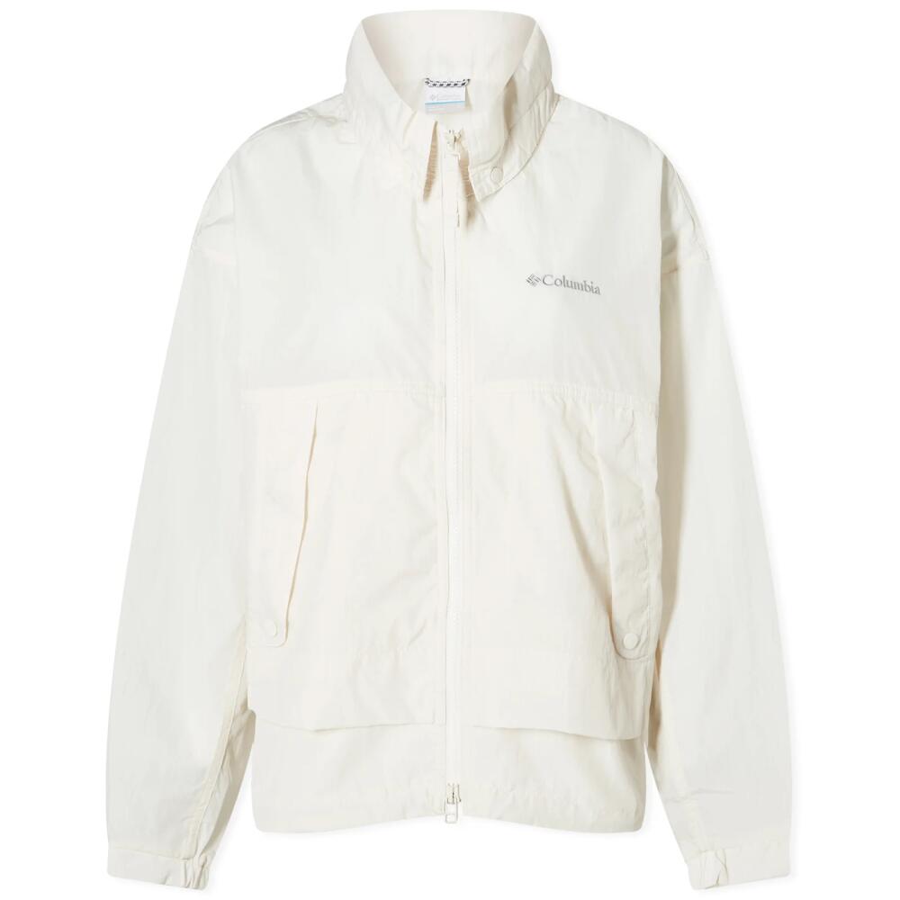 Columbia Women's Paracutie Windbreaker in Chalk Cover