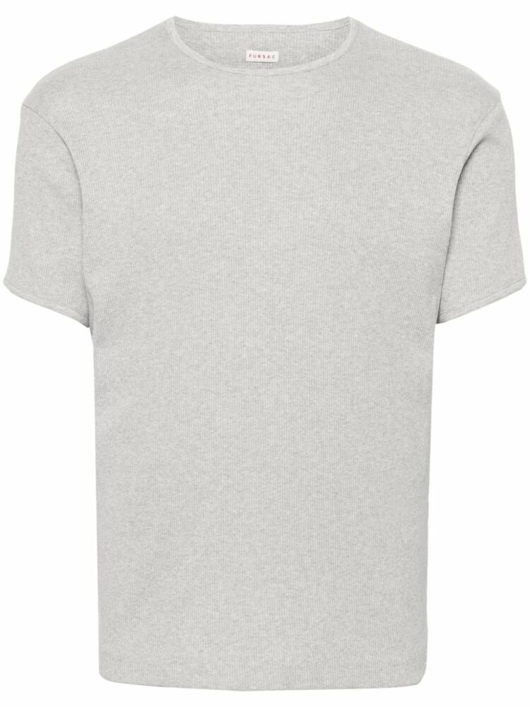 FURSAC ribbed-effect T-shirt - Grey Cover