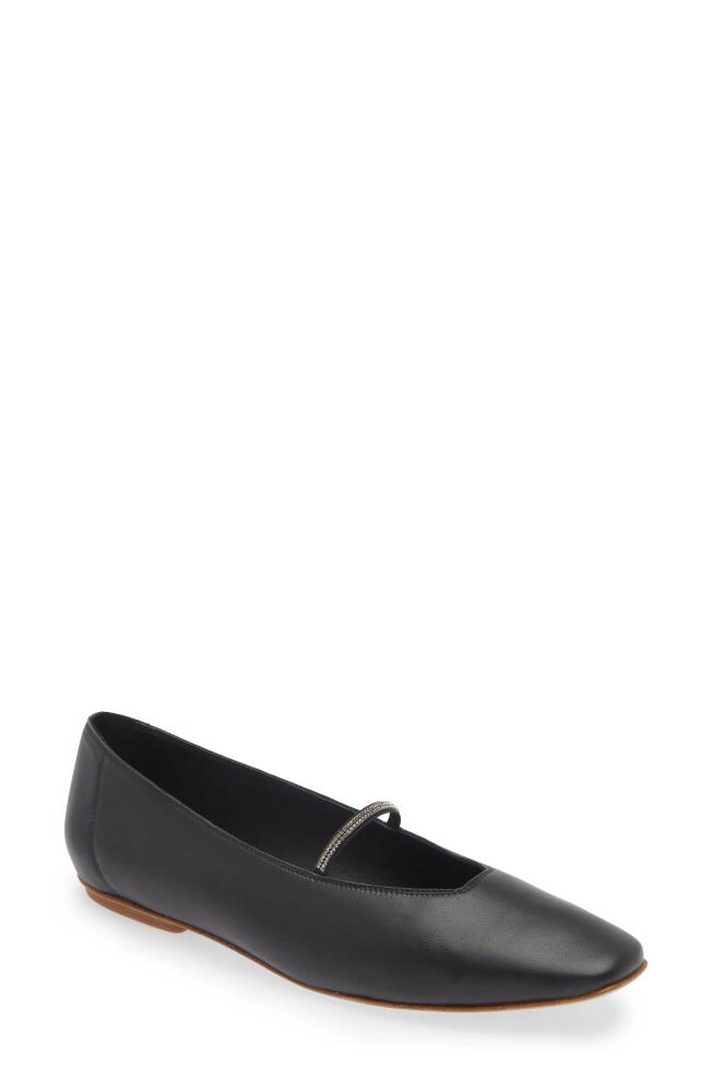 Pedro Garcia Tila Mary Jane Flat in Black Nappa Cover