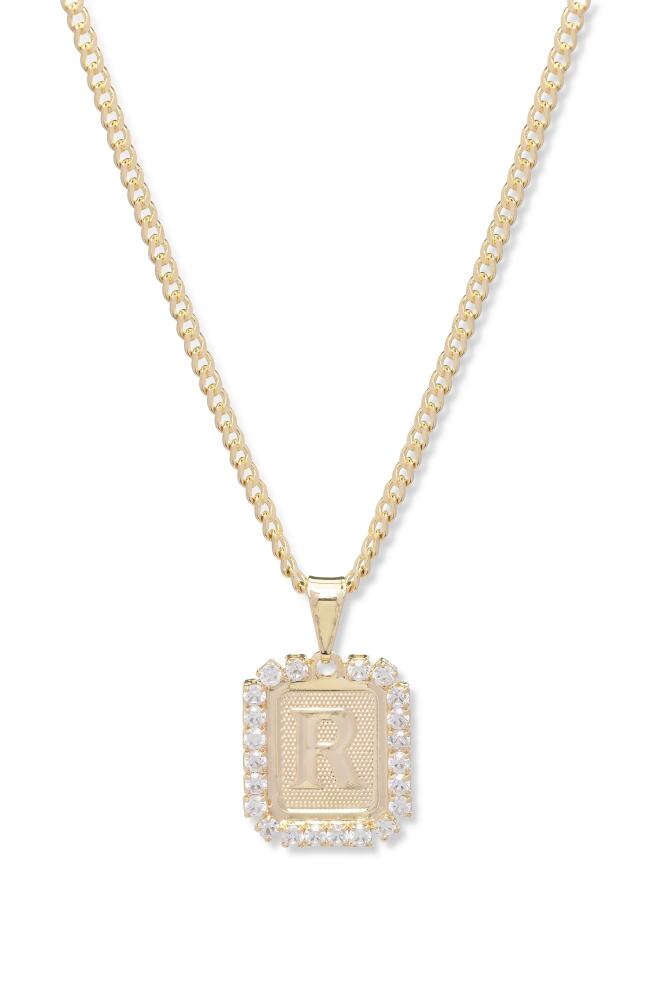 Bracha Royal Initial Card Necklace in Gold- R Cover