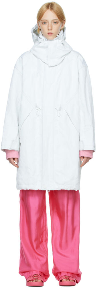 Bottega Veneta White Cotton Parka Cover