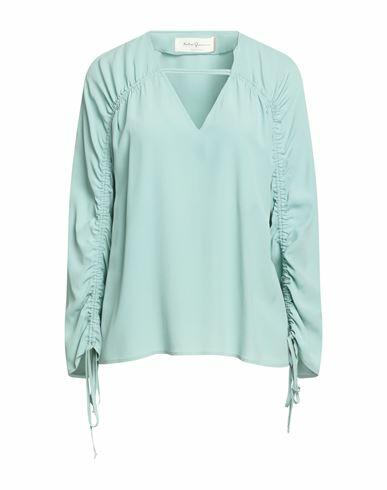 Katia Giannini Woman Top Light green Acetate, Silk Cover