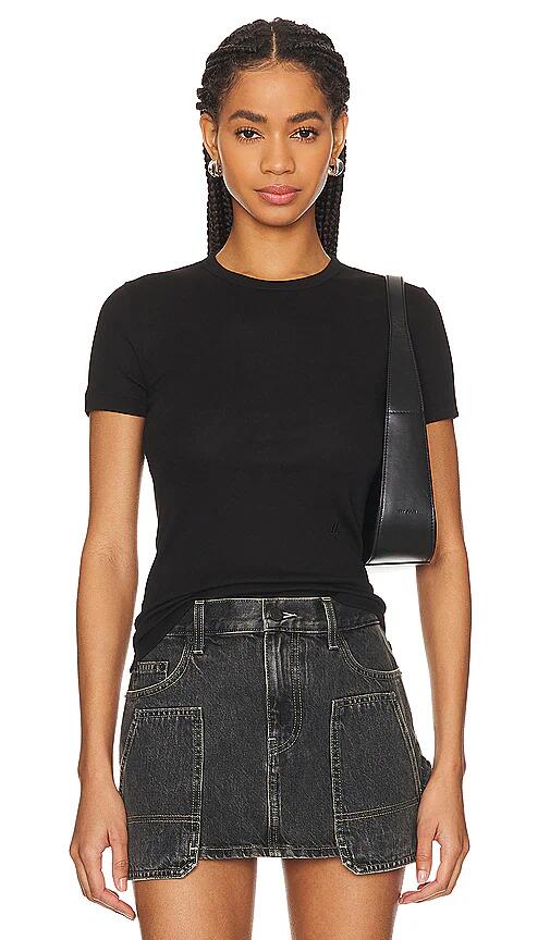 Helmut Lang Rib Tee in Black Cover