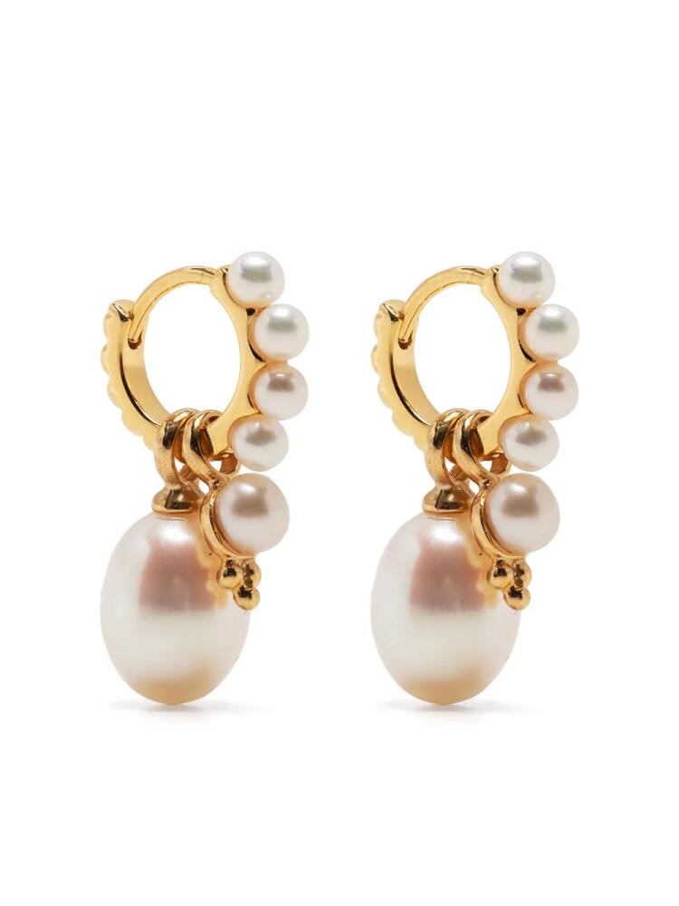 DOWER AND HALL timeless pearl hoops set - Silver Cover