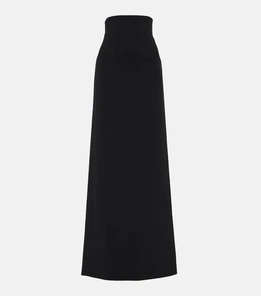 Ferragamo High-rise wool-blend maxi skirt Cover