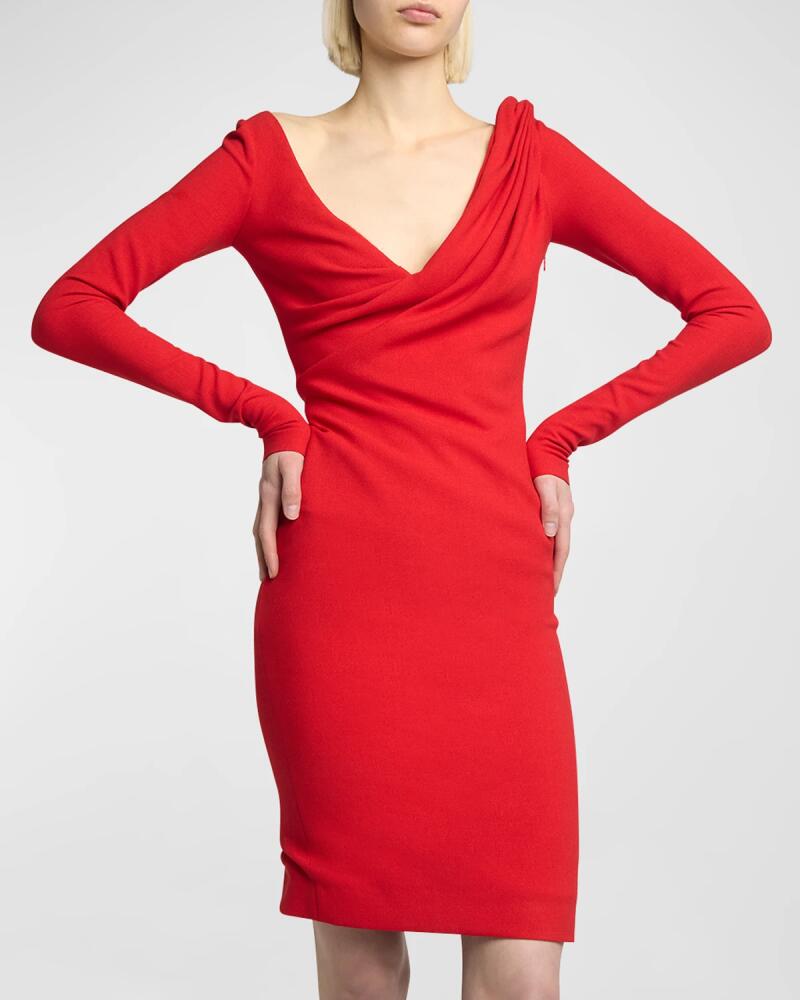 JW Anderson Shoulder Drape V-Neck Dress Cover