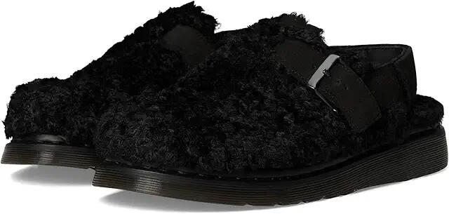 Dr. Martens Jorge II Faux Fur Lined Deluxe Borg Slingback Mules (Black) Lace-up Boots Cover