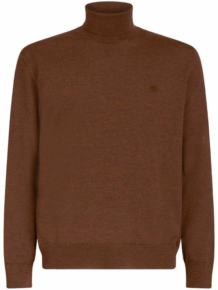 ETRO roll-neck virgin wool jumper - Brown Cover