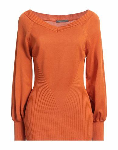 Alberta Ferretti Woman Sweater Orange Cotton Cover