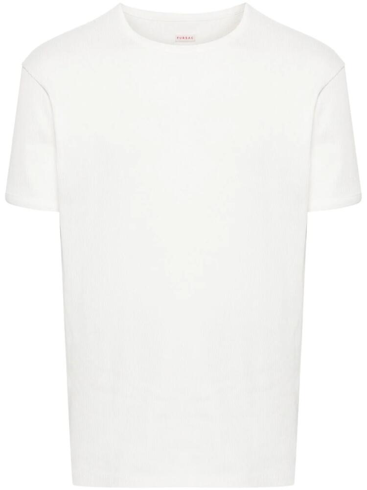 FURSAC ribbed-effect T-shirt - White Cover