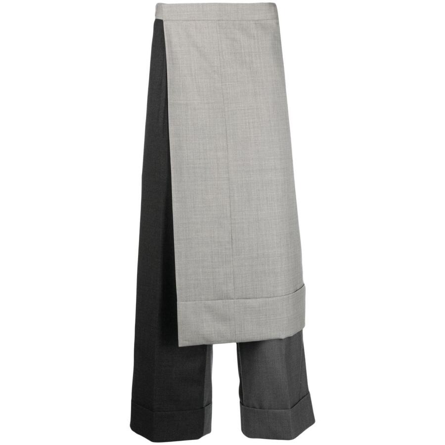 Thom Browne Mens Dark Grey Funmix Twill Trousers Skirt Cover