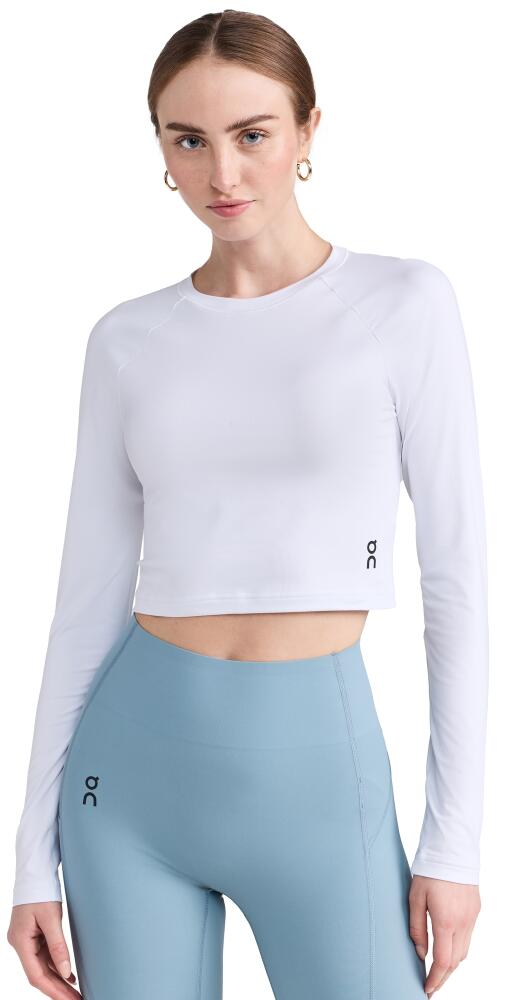 On Movement Long Sleeve Crop Tee White Cover