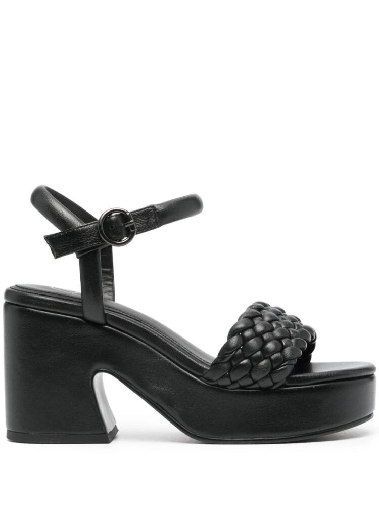 Ash 90mm interwoven leather sandals - Black Cover