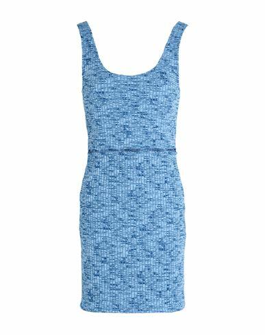 Topshop Woman Mini dress Azure Polyester, Viscose, Elastane Cover