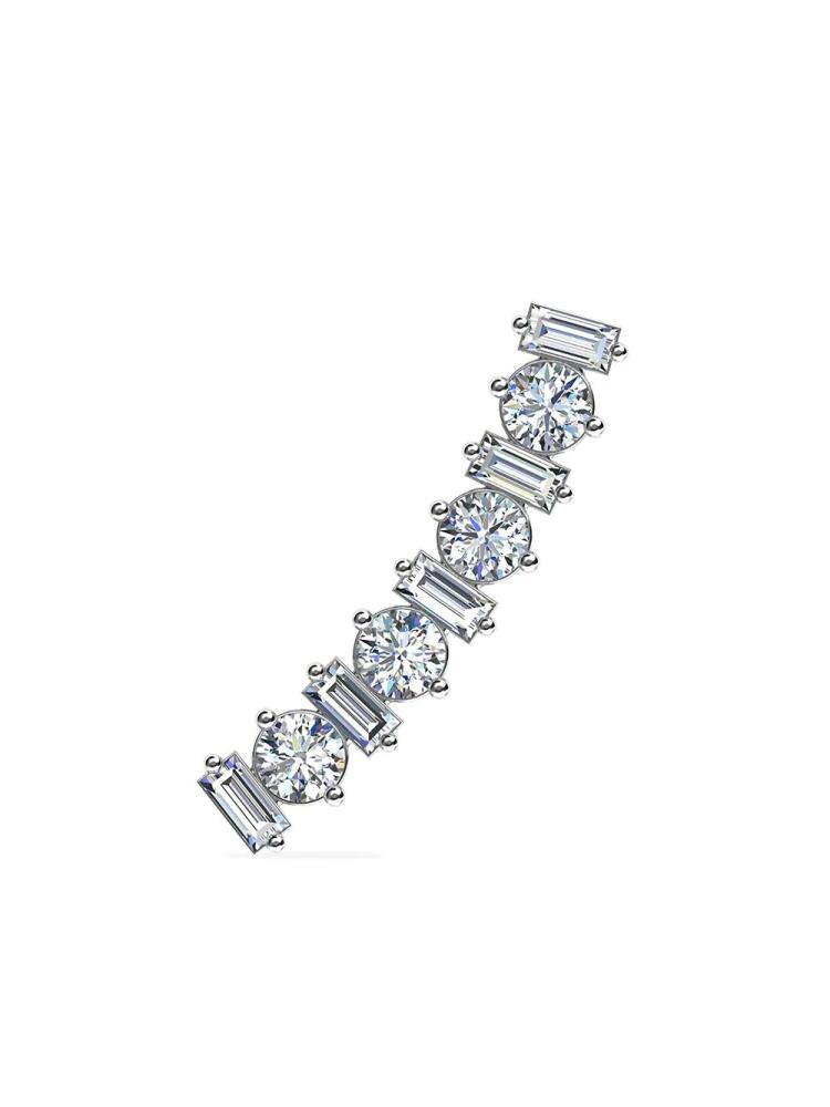 ALINKA 18kt white gold Amalfi diamond left ear cuff - Silver Cover