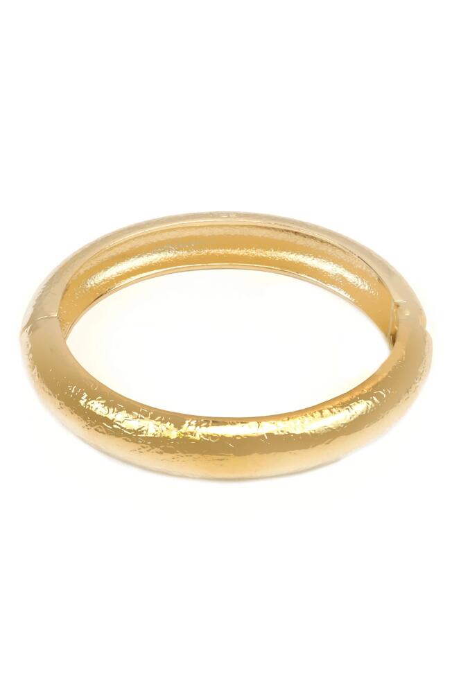 Panacea Textured Hinge Bangle in Gold Cover