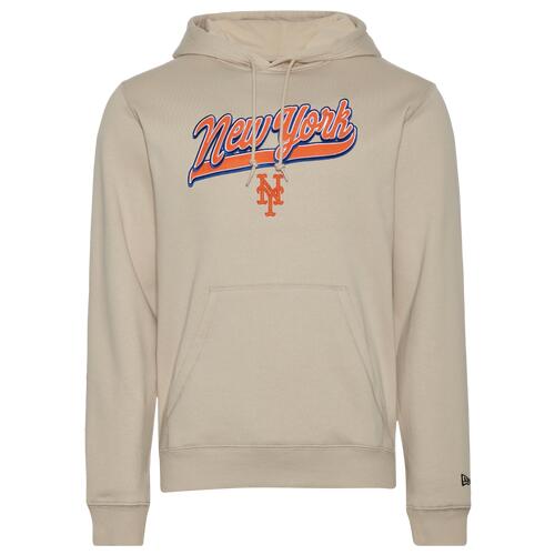 New Era Mets Hooded Pullover - Mens Tan/Tan Cover