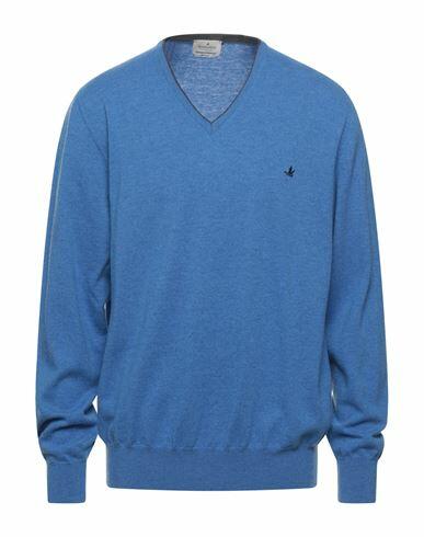 Brooksfield Man Sweater Azure Virgin Wool Cover