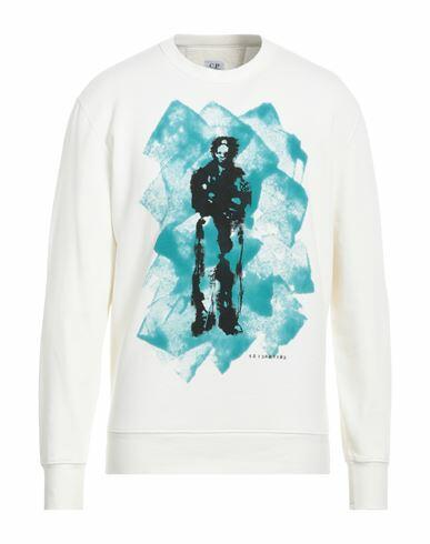 C. p. Company Man Sweatshirt Ivory Cotton Cover