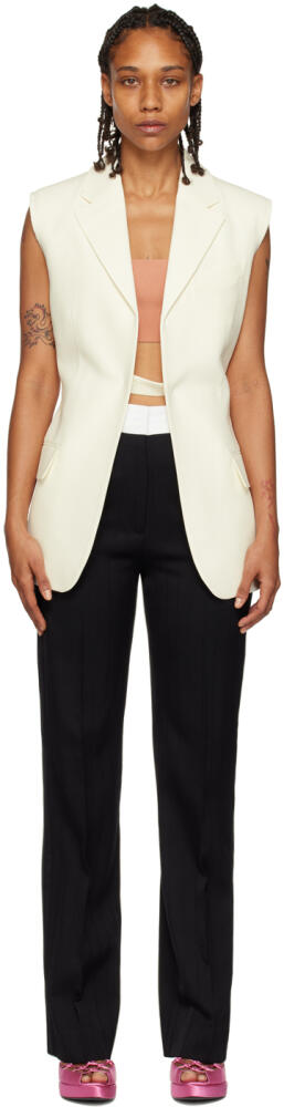 Victoria Beckham Off-White Paneled Vest Cover