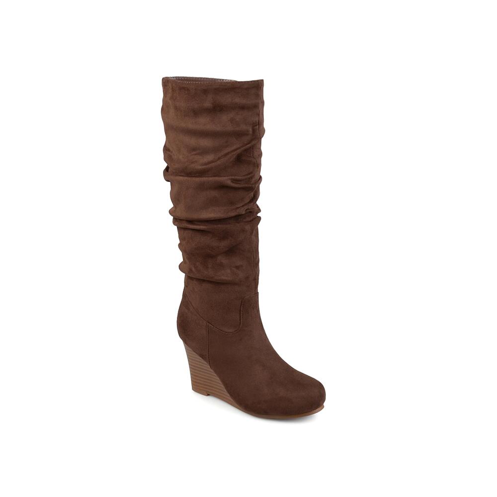 Journee Collection Haze Wedge Boot | Women's | Dark Brown Cover