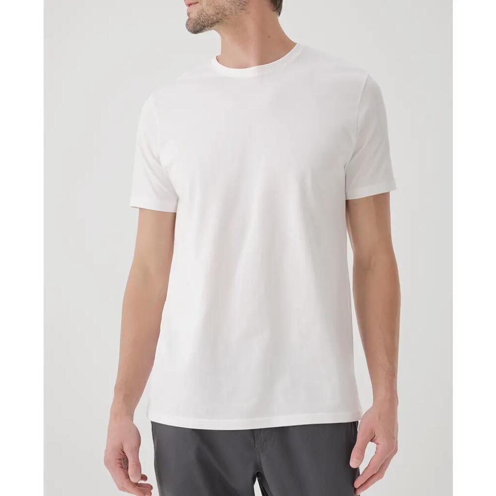 Pact Organic Softspun Crew Neck Tee in White Cover