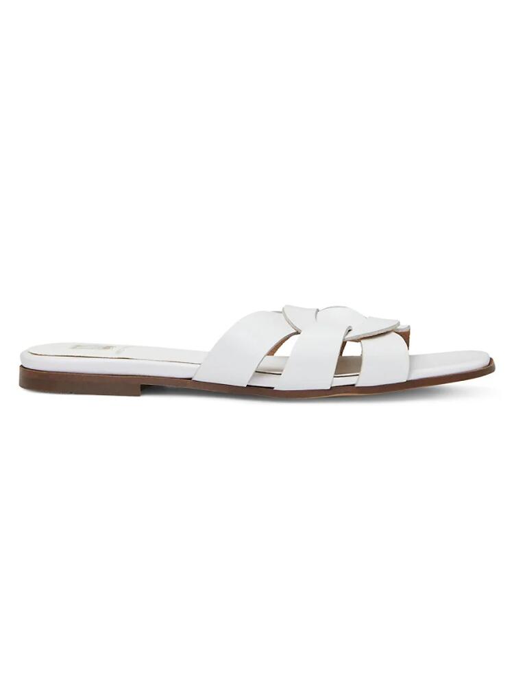 Bruno Magli Women's Alessia Woven Flat Sandals - White Cover