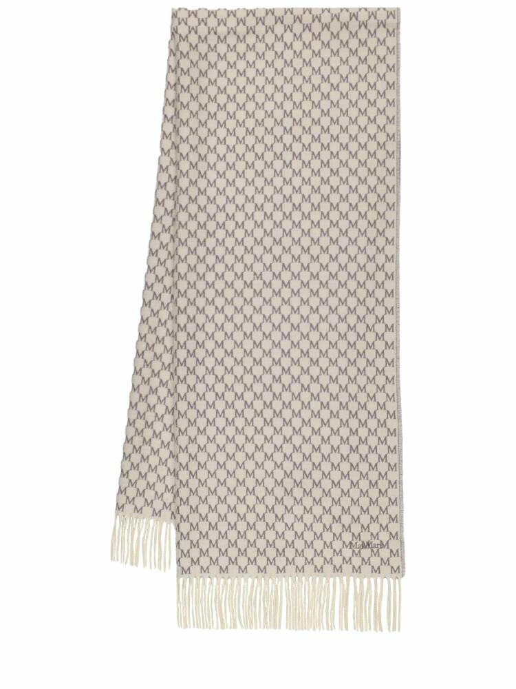 MAX MARA Arsenio Monogram Wool Scarf Cover