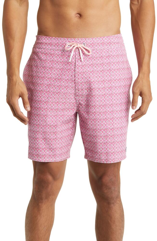 johnnie-O Kitts Medallion Print Swim Trunks in Sun Kissed Cover