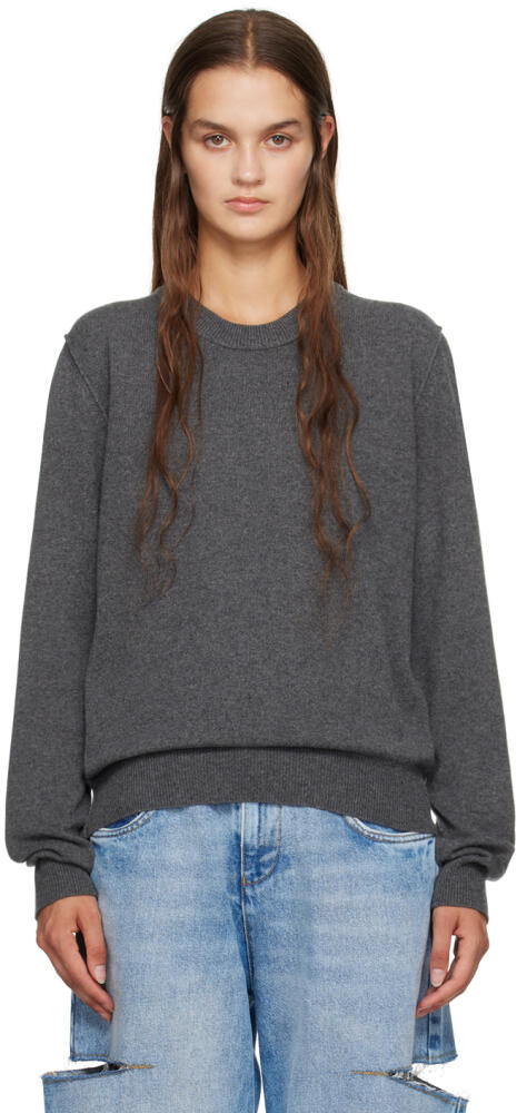 Maison Margiela Gray Crewneck Sweater Cover