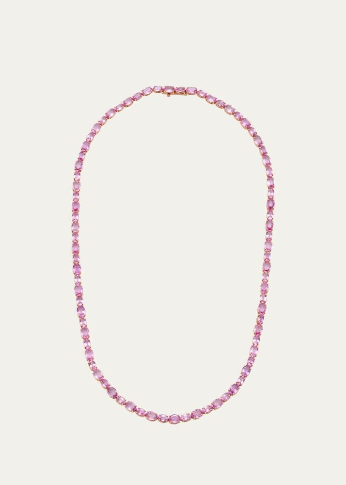 Bayco White Gold And Platinum Necklace With Pink Sapphire Cover