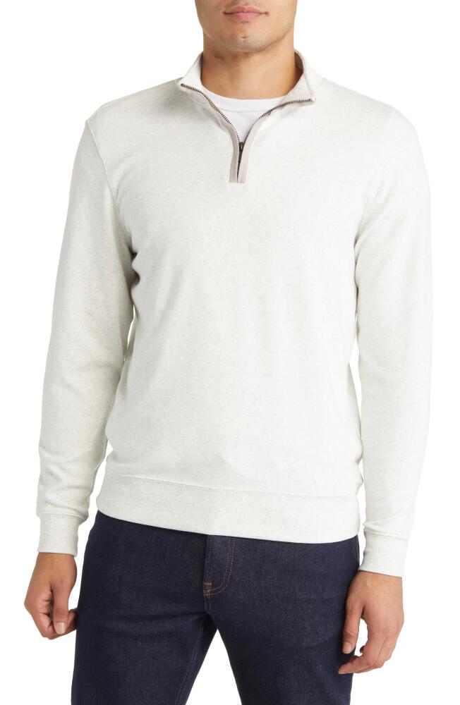 The Normal Brand Puremeso Weekend Quarter Zip Top in Stone Cover