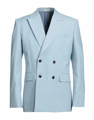 Alexander Mcqueen Man Blazer Light blue Wool, Polyester Cover