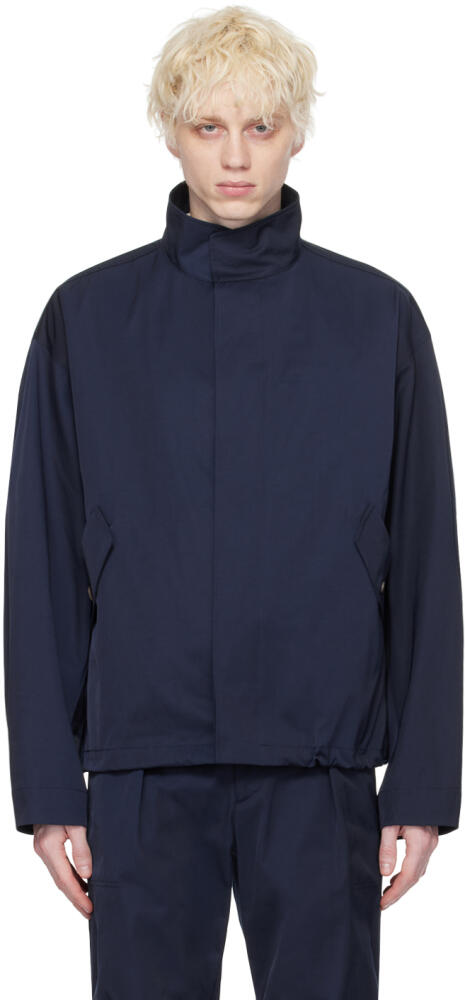 LE17SEPTEMBRE Navy Stand Collar Jacket Cover