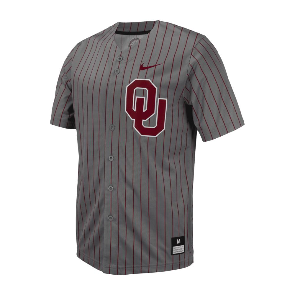 Oklahoma Nike Men's College Replica Baseball Jersey in Grey Cover